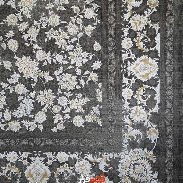 نمای نزدیک فرش وینتیج صدف کد 1240