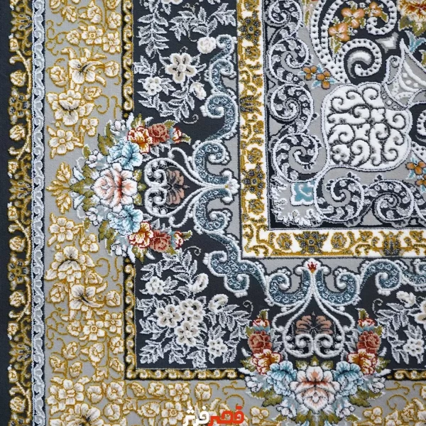 نمای نزدیک فرش ماشینی پروا دلفینی کد 1237