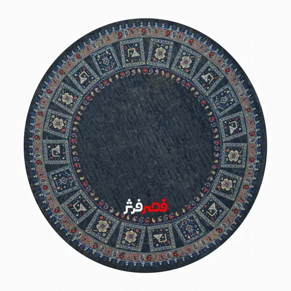 فرش گرد مرینوس طرح شیراز کد 1409