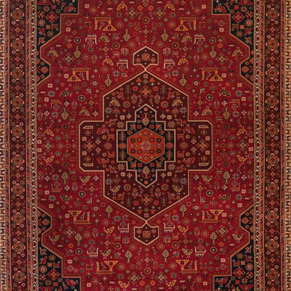 فرش گبه طرح باغ زمرد مشهد کد 1420