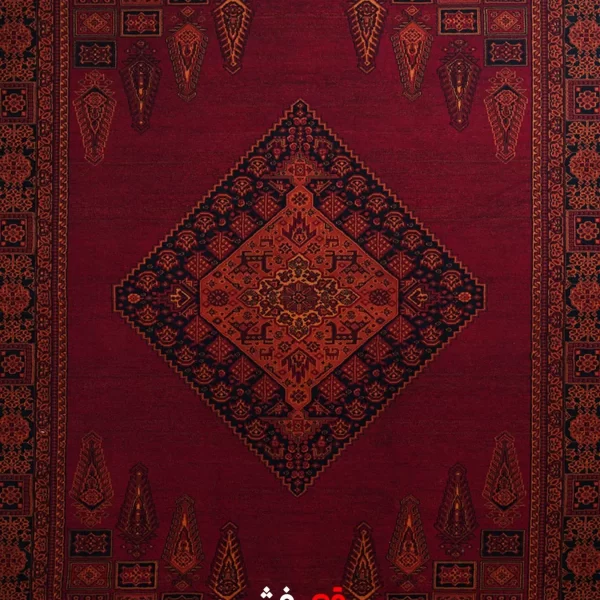 فرش گبه قرمز لاکی زمرد مشهد کد 1422