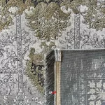 نمای تا شده فرش ماشینی جردن کلکسیون تاج کد 1.00006 زمینه طوسی
