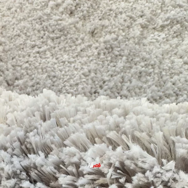 نمای زوم فرش ماشینی شگی مدل ماسکو کد 1.00052 زمینه طوسی موشی