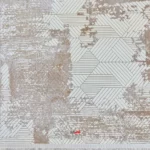 نمای کنج فرش ماشینی سیلاکارپت کد 1.00075 زمینه کرم نسکافه ای