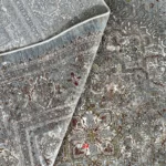 نمای تا شده فرش ماشینی اونتیس کلکسیون دگرید کد 1.00078 زمینه آبی الماسی بژ